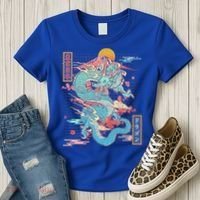 Retro Japanese Dragon Tokyo Japan Women's T-Shirt thumb 3