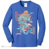 Retro Japanese Dragon Tokyo Japan Kids Long Sleeve Shirt thumb 0