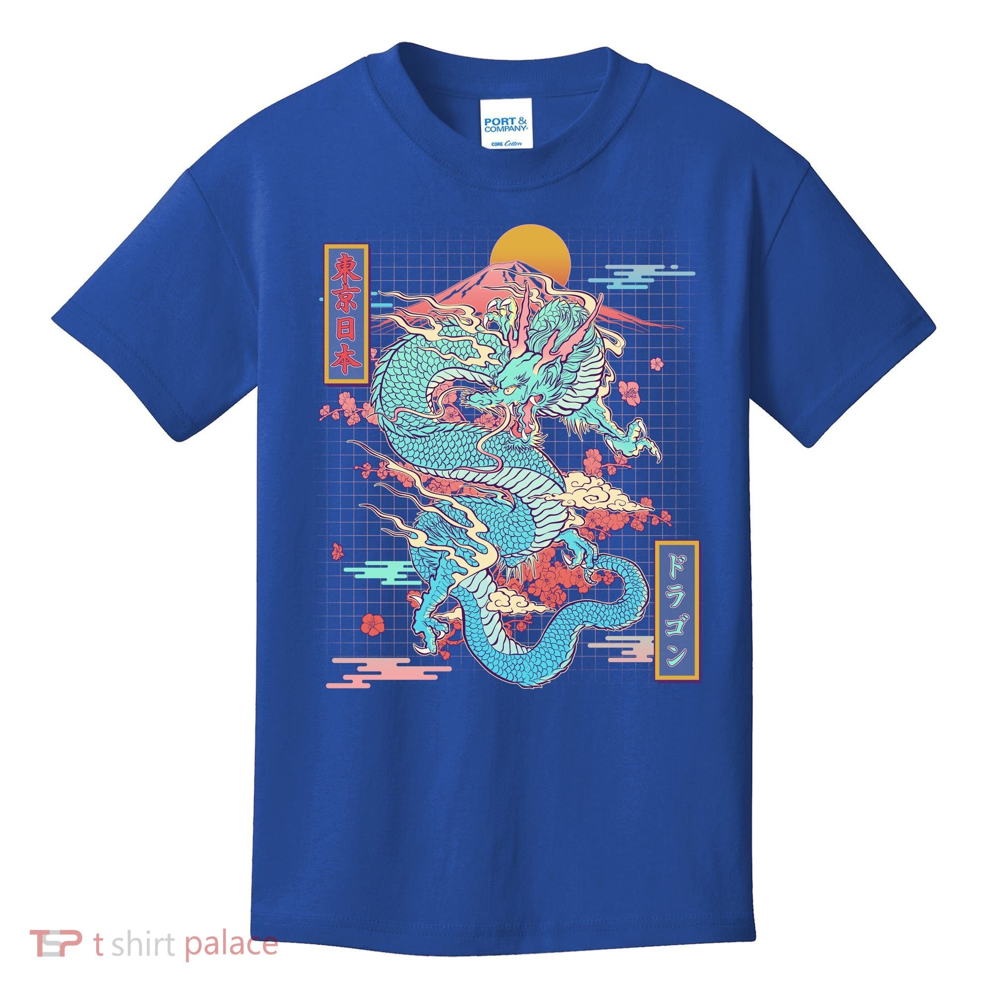 Retro Japanese Dragon Tokyo Japan Kids T-Shirt