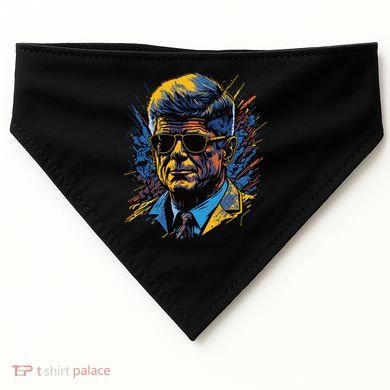 Retro John F Kennedy Pop USA-Made Doggie Bandana