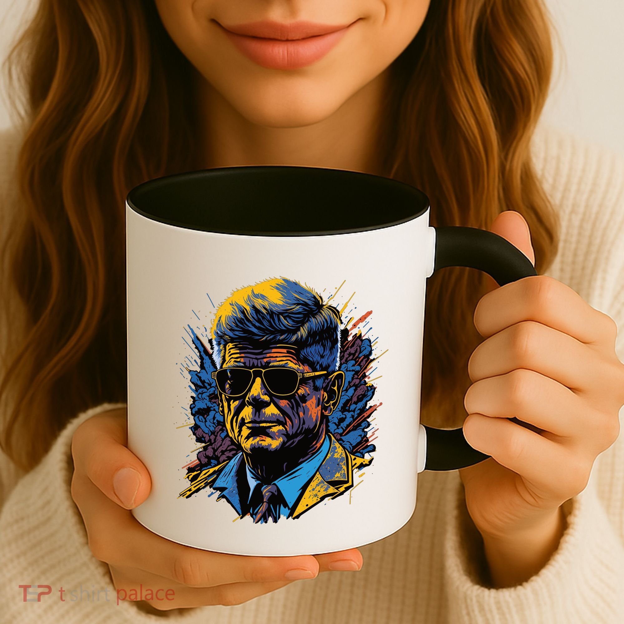 Retro John F Kennedy Pop Coffee Mug