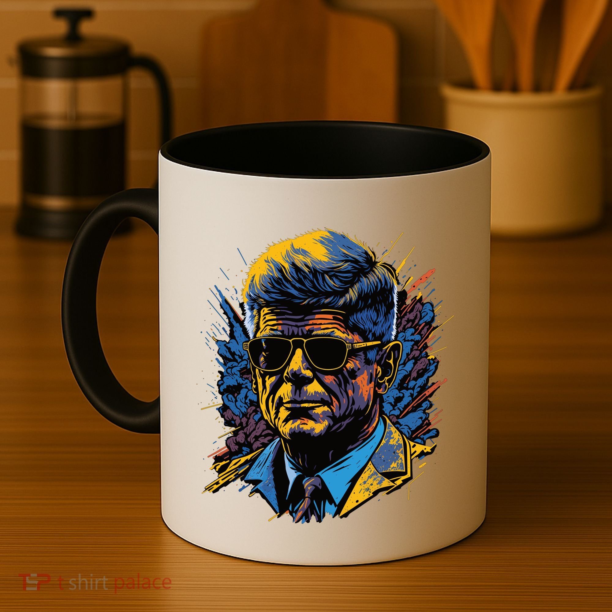 Retro John F Kennedy Pop Coffee Mug