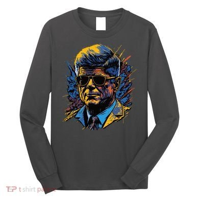 Retro John F Kennedy Pop Long Sleeve Shirt