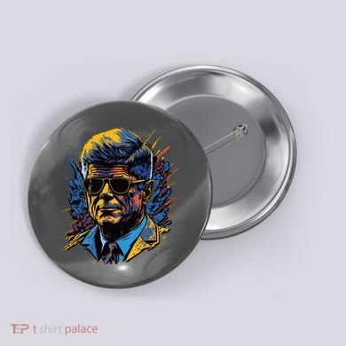 Retro John F Kennedy Pop Button