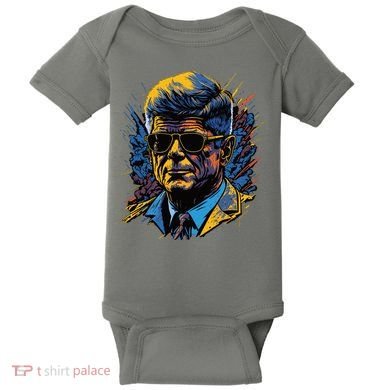 Retro John F Kennedy Pop Baby Bodysuit