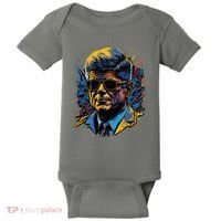 Retro John F Kennedy Pop Baby Bodysuit thumb 0
