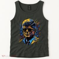 Retro John F Kennedy Pop Tank Top thumb 2