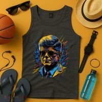 Retro John F Kennedy Pop Tank Top thumb 4
