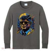 Retro John F Kennedy Pop Kids Long Sleeve Shirt thumb 0