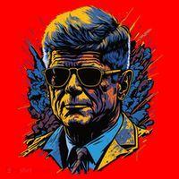 Retro John F Kennedy Pop Santa Hat thumb 1