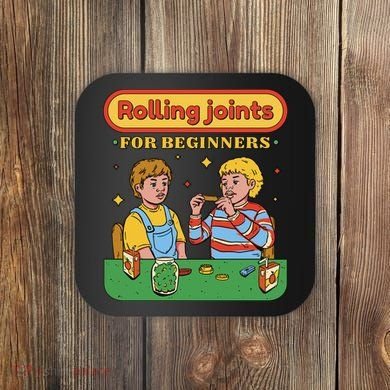 Rolling Joints For Beginners Funny Retro Coaster
