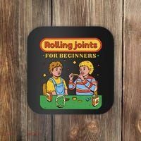 Rolling Joints For Beginners Funny Retro Coaster thumb 0