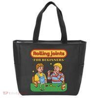 Rolling Joints For Beginners Funny Retro Tote Bag thumb 0