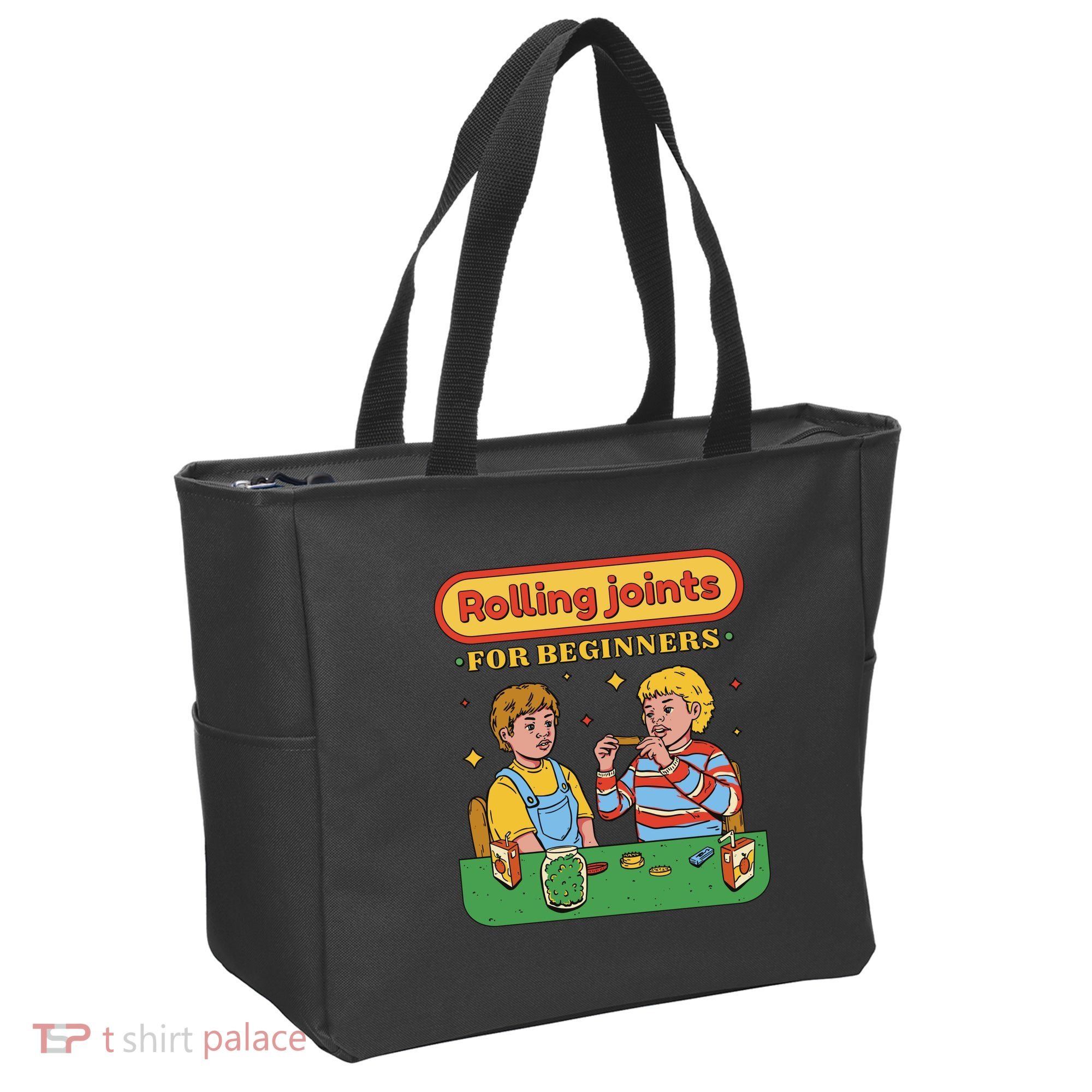 Rolling Joints For Beginners Funny Retro Tote Bag