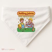 Rolling Joints For Beginners Funny Retro USA-Made Doggie Bandana thumb 0