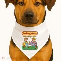 Rolling Joints For Beginners Funny Retro USA-Made Doggie Bandana thumb 1