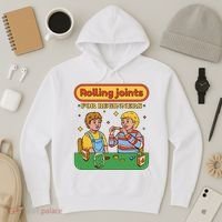 Rolling Joints For Beginners Funny Retro Hoodie thumb 3