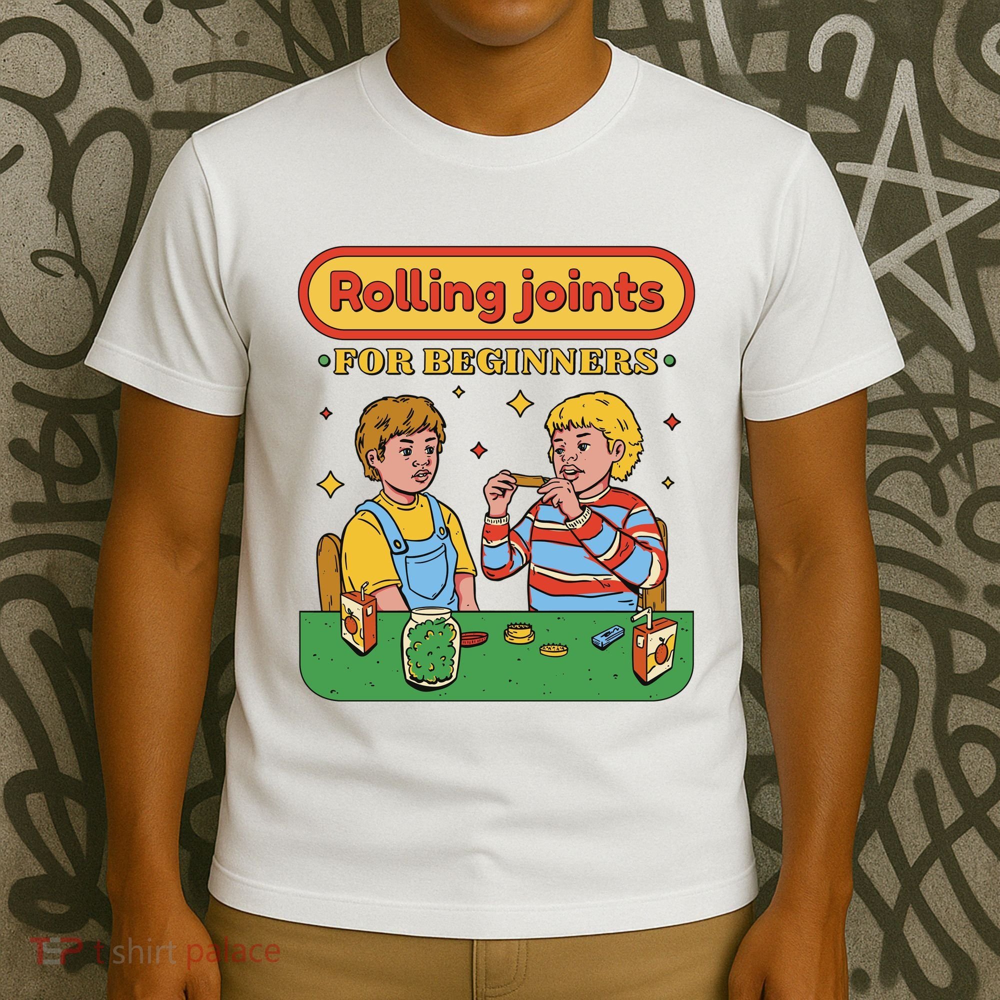 Rolling Joints For Beginners Funny Retro T-Shirt