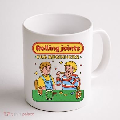 Rolling Joints For Beginners Funny Retro Coffee Mug back