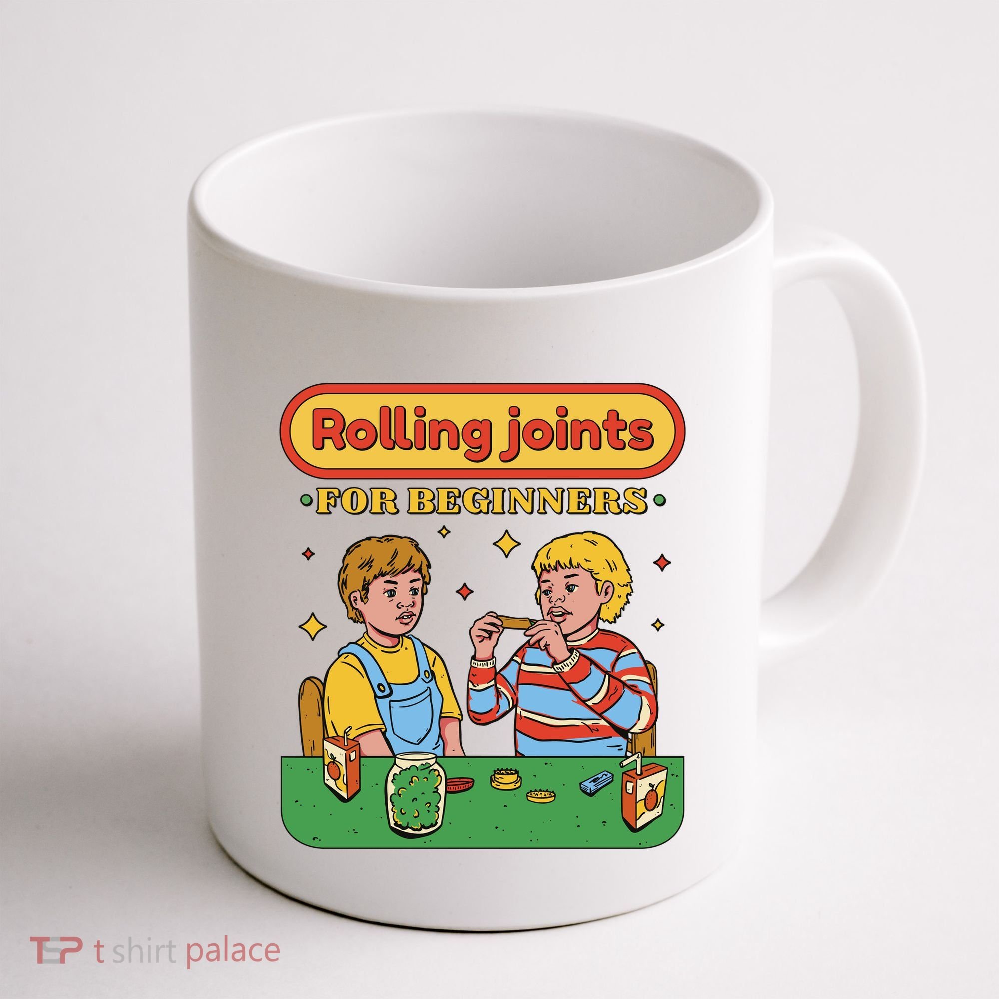 Rolling Joints For Beginners Funny Retro Coffee Mug