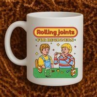 Rolling Joints For Beginners Funny Retro Coffee Mug thumb 2