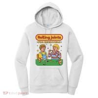 Rolling Joints For Beginners Funny Retro Women's Hoodie thumb 0