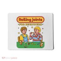 Rolling Joints For Beginners Funny Retro Mousepad thumb 0