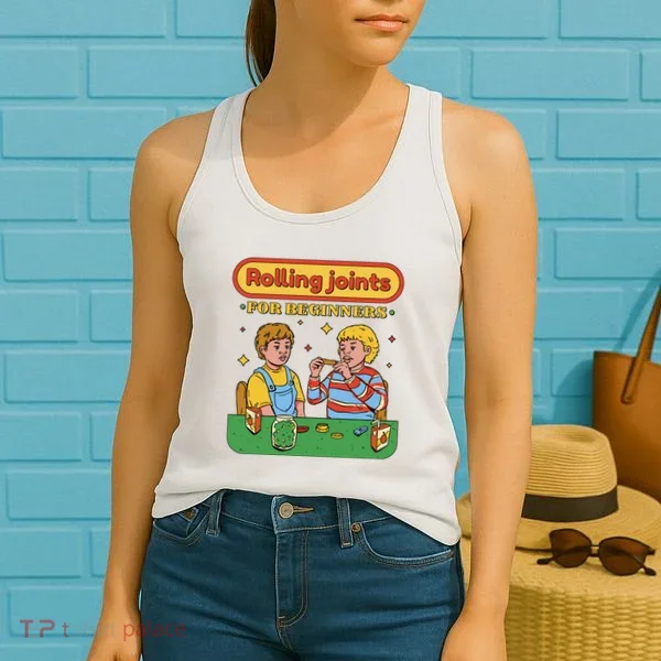 Rolling Joints For Beginners Funny Retro Women's Tank Top