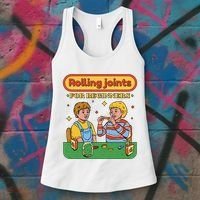 Rolling Joints For Beginners Funny Retro Women's Tank Top thumb 3