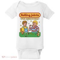 Rolling Joints For Beginners Funny Retro Baby Bodysuit thumb 0