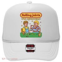 Rolling Joints For Beginners Funny Retro Hat thumb 0