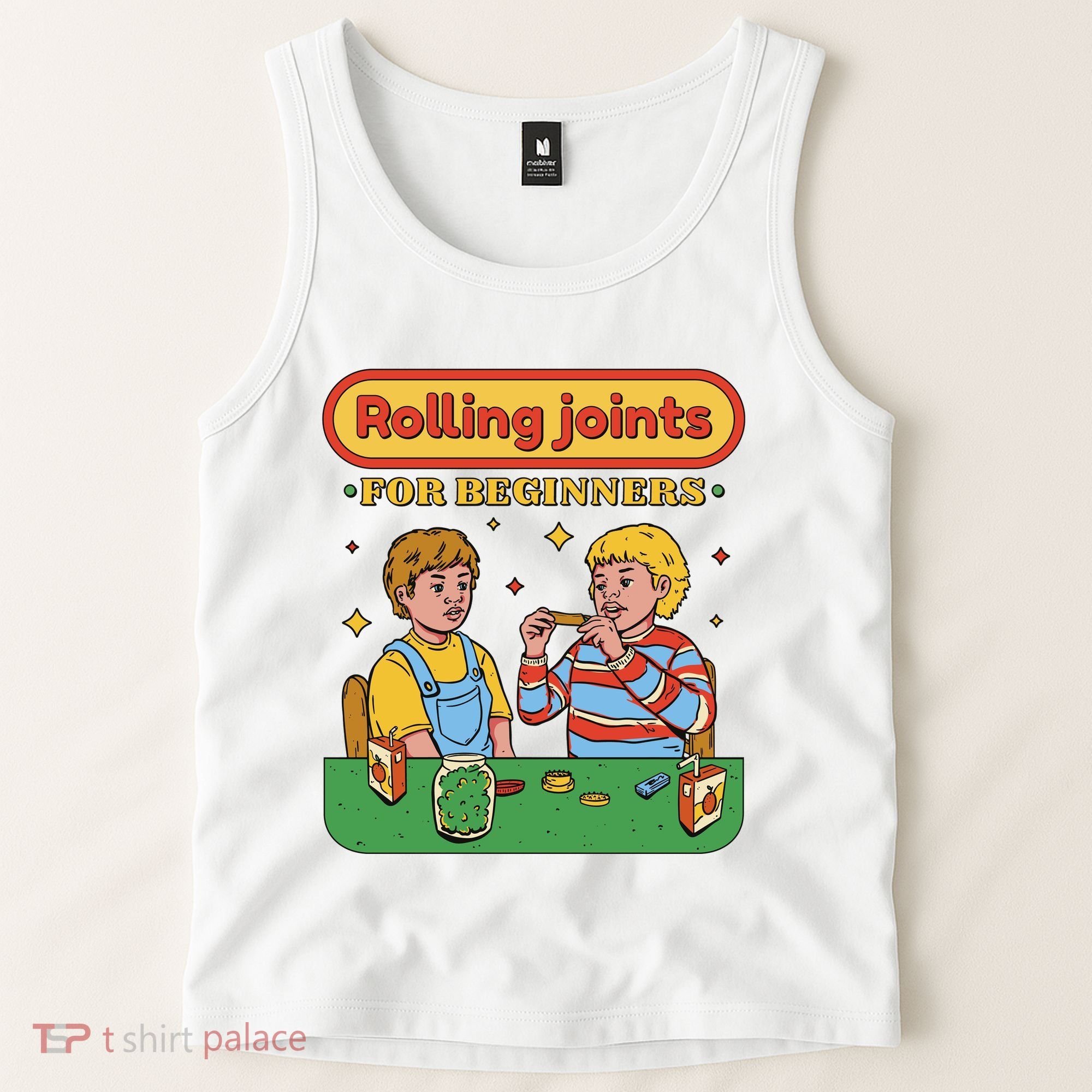 Rolling Joints For Beginners Funny Retro Tank Top