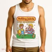 Rolling Joints For Beginners Funny Retro Tank Top thumb 3