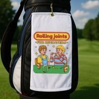 Rolling Joints For Beginners Funny Retro Golf Towel thumb 2