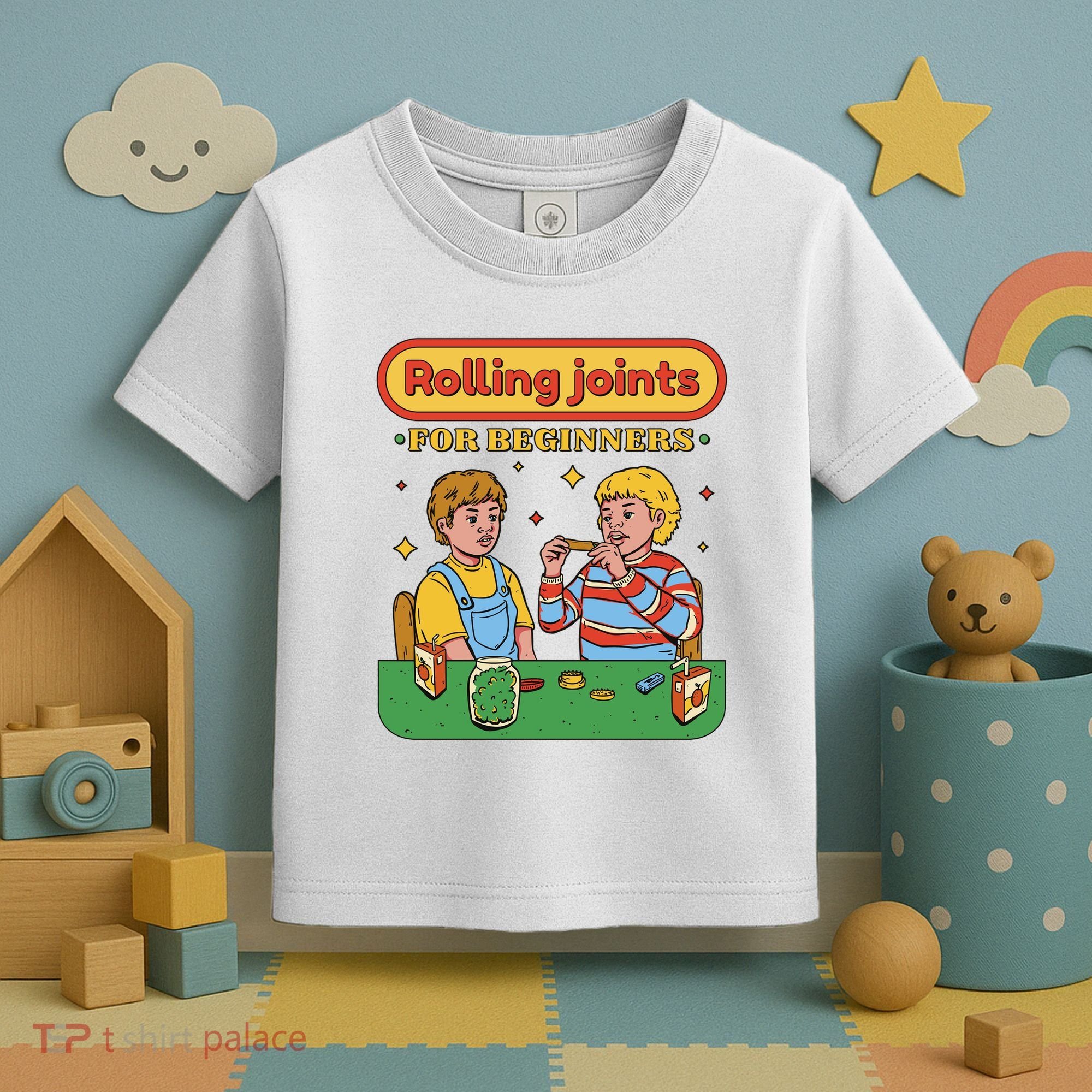Rolling Joints For Beginners Funny Retro Toddler T-Shirt