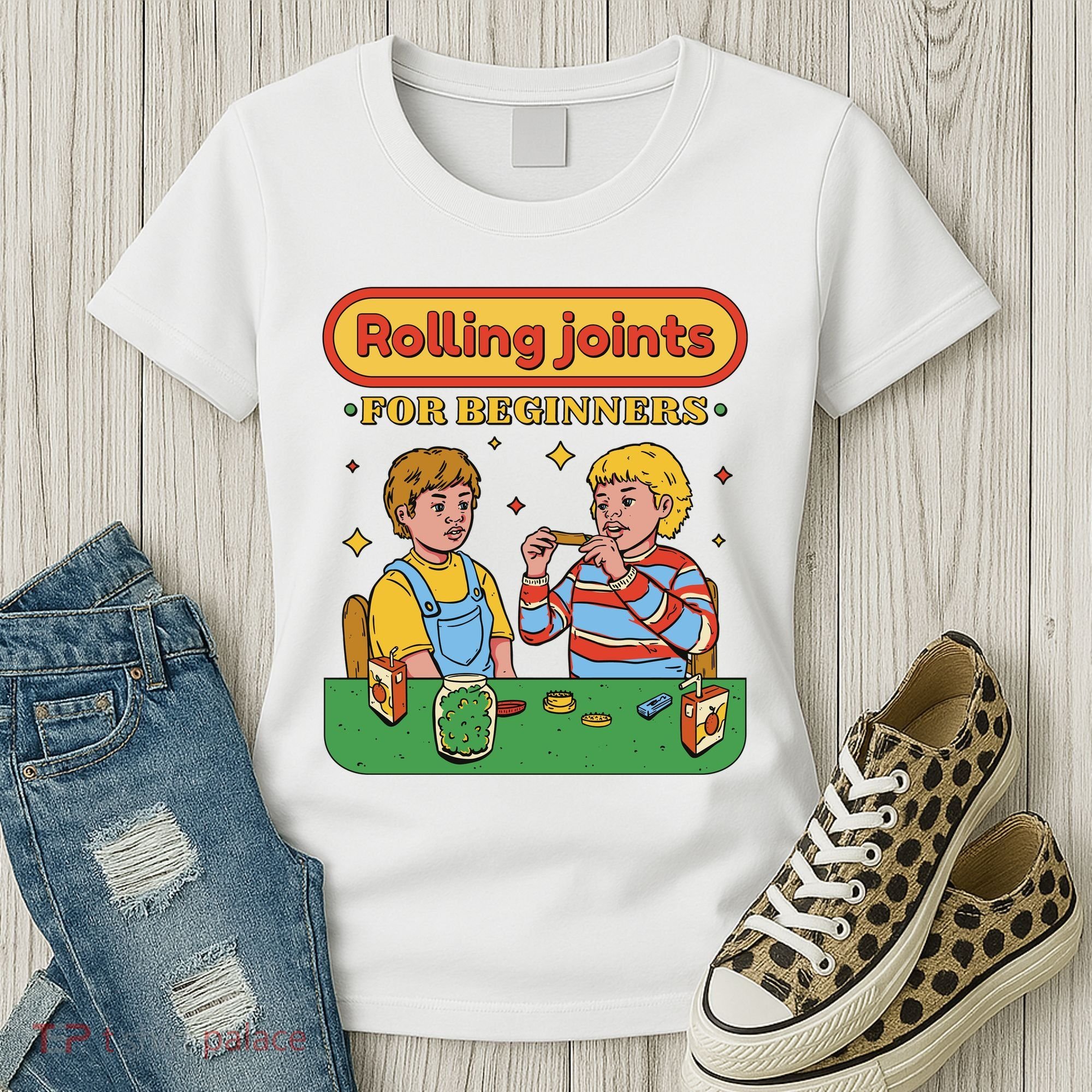 Rolling Joints For Beginners Funny Retro Women's T-Shirt