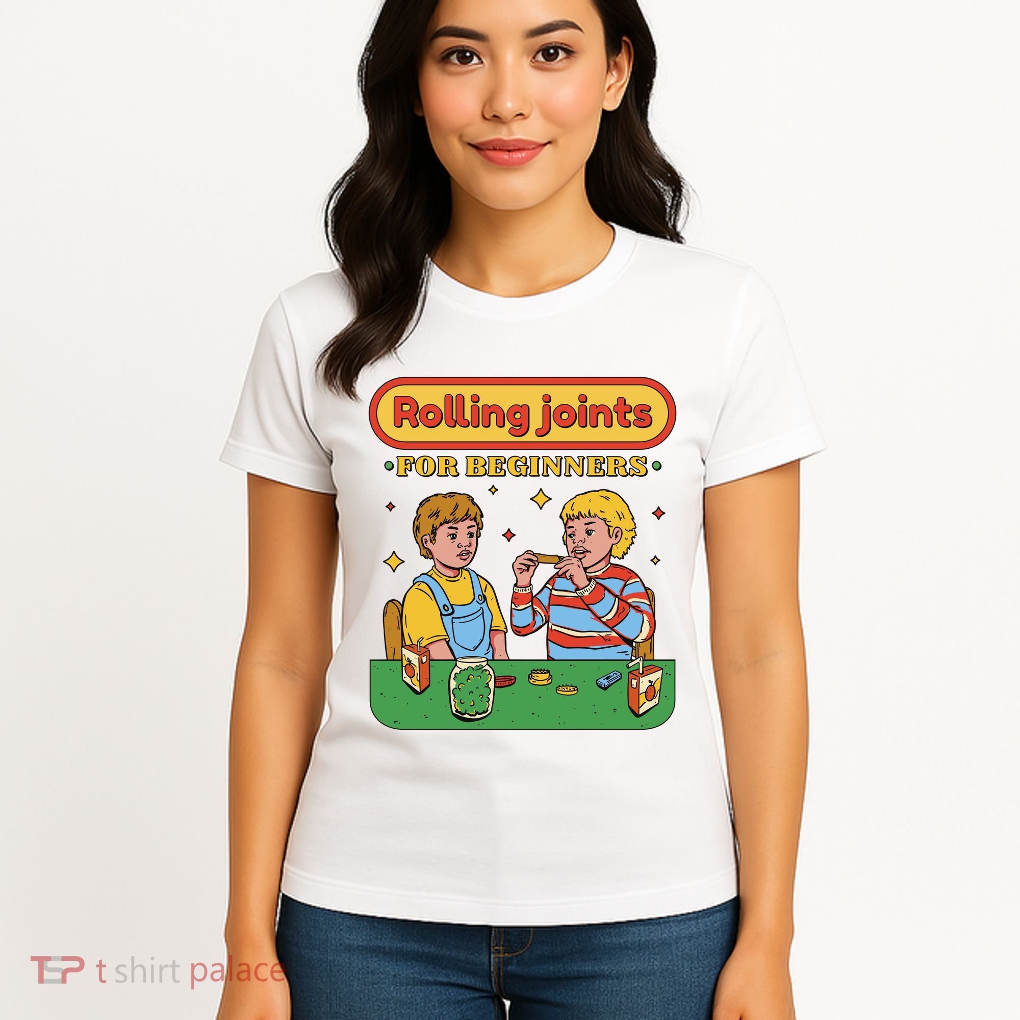 Rolling Joints For Beginners Funny Retro Women's T-Shirt