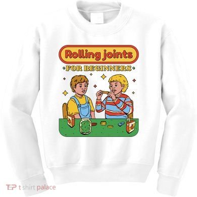 Rolling Joints For Beginners Funny Retro Kids Sweatshirt