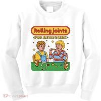 Rolling Joints For Beginners Funny Retro Kids Sweatshirt thumb 0