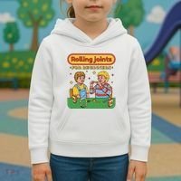Rolling Joints For Beginners Funny Retro Kids Hoodie thumb 3