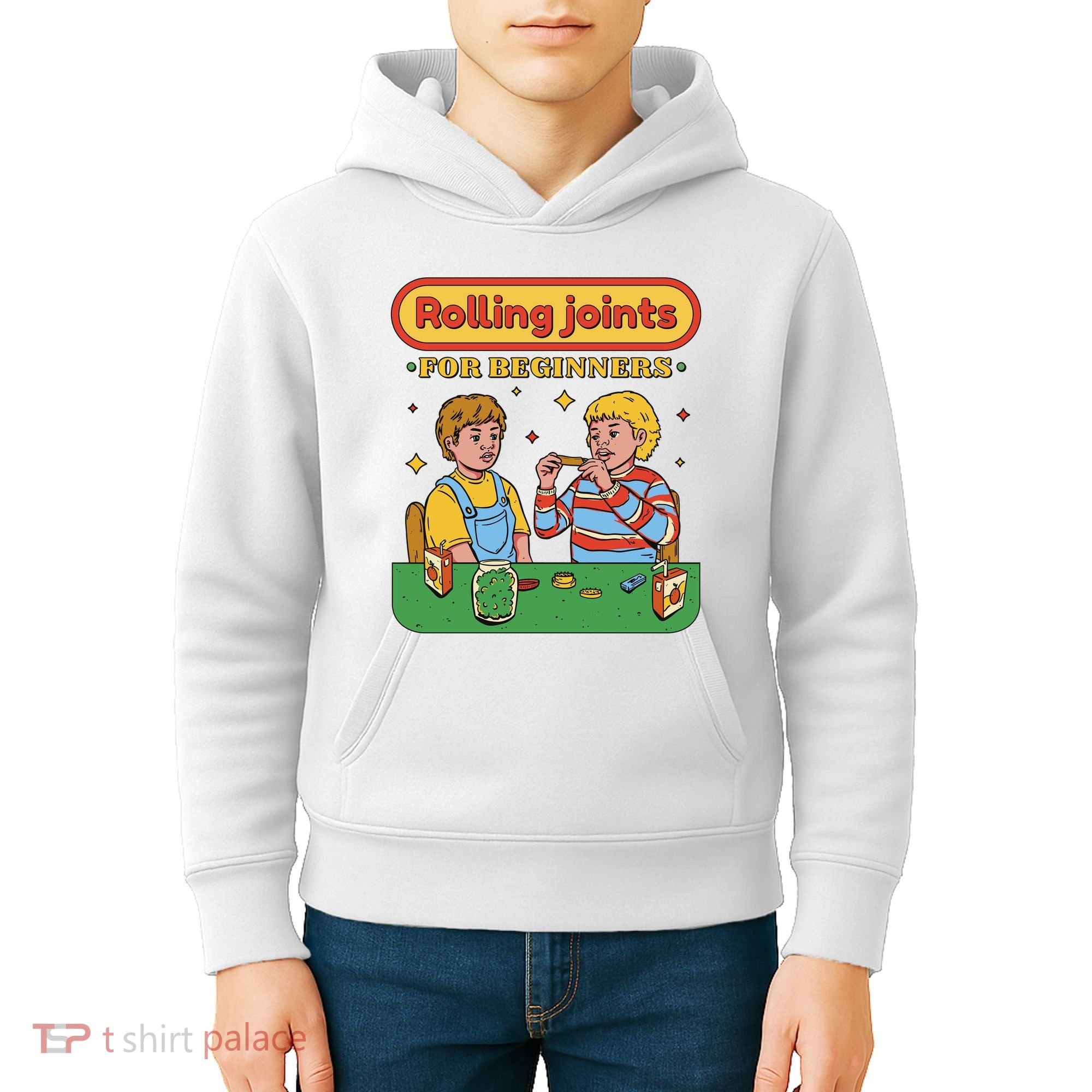 Rolling Joints For Beginners Funny Retro Kids Hoodie