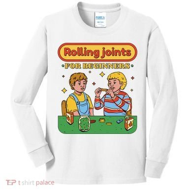 Rolling Joints For Beginners Funny Retro Kids Long Sleeve Shirt