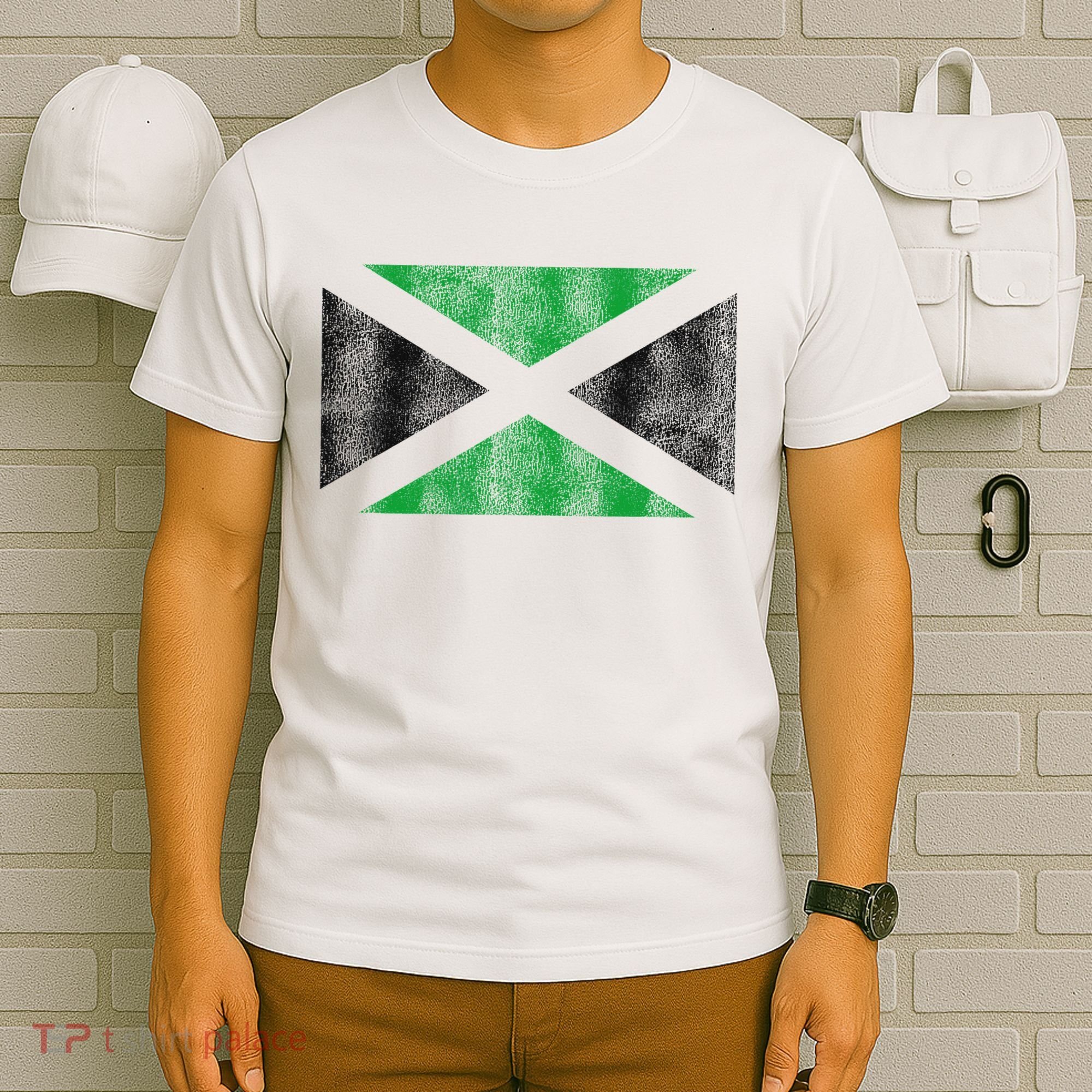 Retro Jamaican Flag Of Jamaica Souvenir Gift Women T-Shirt