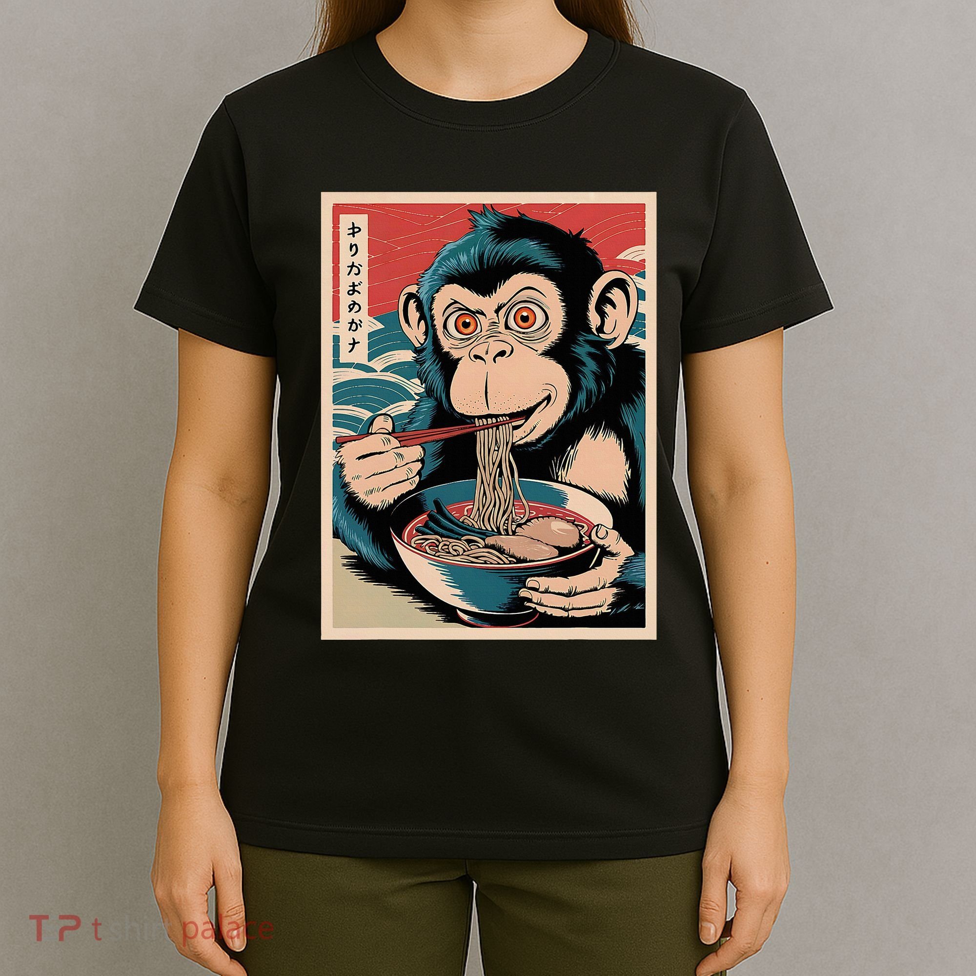 Ramen Japanese Funny Kawaii Monkey Graphic Gifts Anime T-Shirt