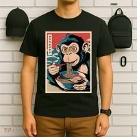 Ramen Japanese Funny Kawaii Monkey Graphic Gifts Anime T-Shirt thumb 6