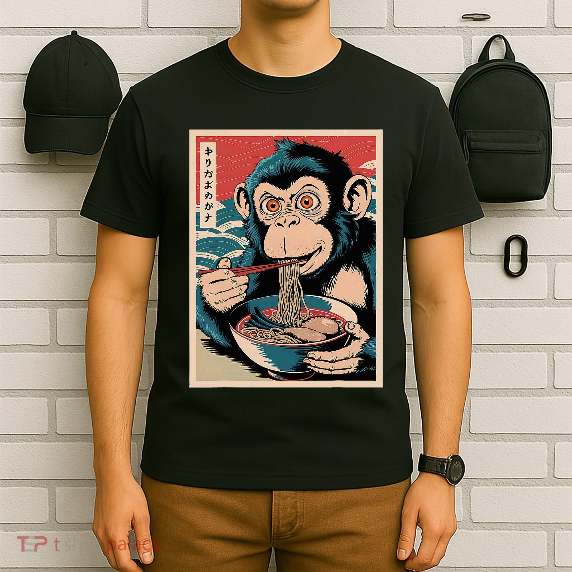 Ramen Japanese Funny Kawaii Monkey Graphic Gifts Anime T-Shirt