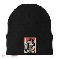 Ramen Japanese Funny Kawaii Monkey Graphic Gifts Anime Beanie thumb 0