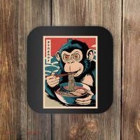 Ramen Japanese Funny Kawaii Monkey Graphic Gifts Anime Coaster thumb 0