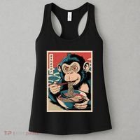 Ramen Japanese Funny Kawaii Monkey Graphic Gifts Anime Women's Tank Top thumb 3
