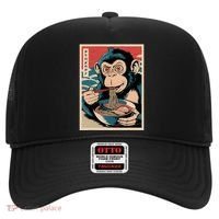Ramen Japanese Funny Kawaii Monkey Graphic Gifts Anime Hat thumb 0